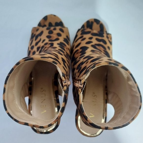 Venus Women’s Peep Toe Ankle Bootie Printed High Heels Size 7 - Picture 5 of 8